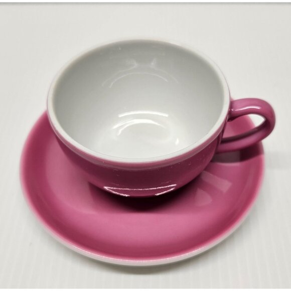Dibbern Collection Pink Fuschia Espresso Cup and Saucer Set Schönwald Germany - Picture 2 of 5
